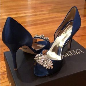 Badgley Mischka 'Sari' Crystal Open Toe Sandal.